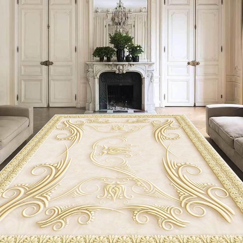 Gorgeous Pink Rose Carpets Living Room Household Decoration Sofa Table Area Washable Anti-slip Soft Floor Mat Bedroom Decor Rugs