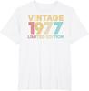 45 Years Old Vintage 1977 Limited Edition 45th Birthday T-Shirt Graphic Birthday Gift Custom Printed Short Sleeve Shirts Y2k