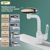 4-Mode Stainless Steel Bathroom Faucet 360° Swivel Spout & Pop-Up Drain, Hot and Cold Dual Control Spaceship-shaped Faucets