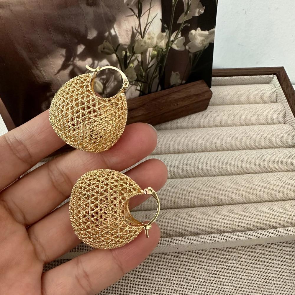 925 Silver Earrings Gold Color Ball for Women Sexy Fashion Jewelry Gift Party Wedding Trendy Pendientes