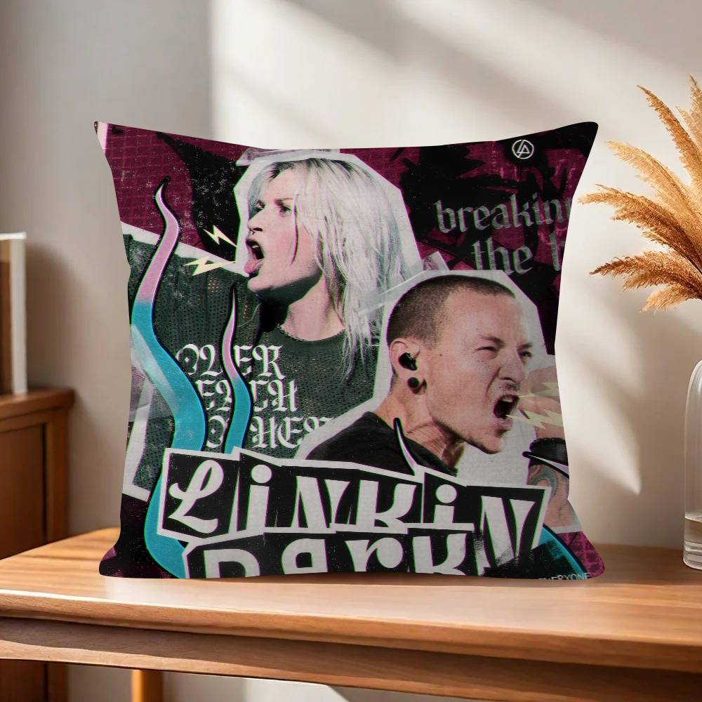 Band L-Linkin From logo P-Park   Personalized Pillow Dust Cover Bedroom Kids Party Decoration Pillowcase Birthday Children Gift