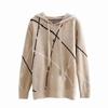 Autumn 2025 Women's European & American Style Hooded Core-Spun Yarn Pullover Sweater