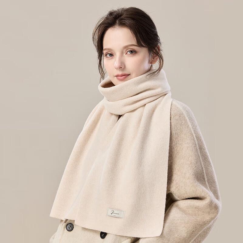 JIUMU Women's Winter Thickened Warm Pure Wool Scarf Shawl WY184