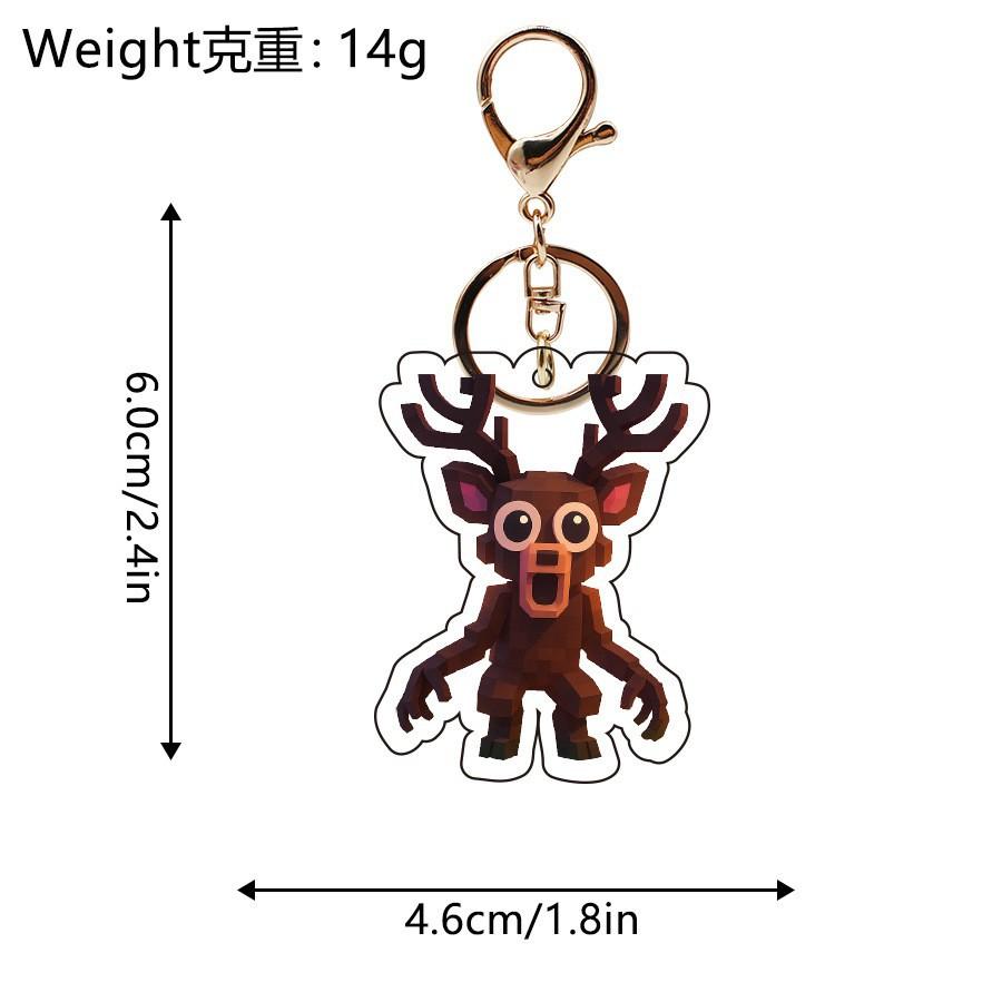 New Game 99 Nights In The Forest Keychain Bag Accessories Acrylic Pendant 99 Nights In The Forest Deer Owl Keyring Fans Gifts