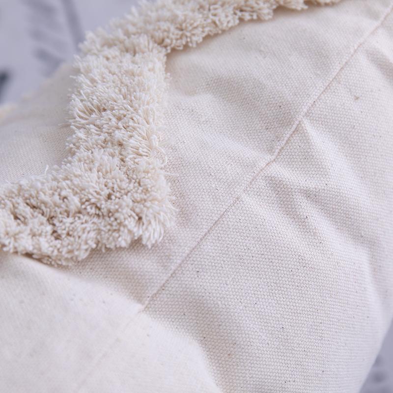 Bohemia Tassels Cushion Cover 45x45cm/30x50cm Beige Pillow Cover Handmade Square boho living Room Bed Room Home Decoration