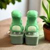 Porte-clés Grenouille Mignonne Coassante Drôle Bouton Grenouille Son Lumière Porte-clés Pour Sac Soulageur de Stress Ornement Suspendu Cadeaux Touches de Clavier Cadeaux de Fête