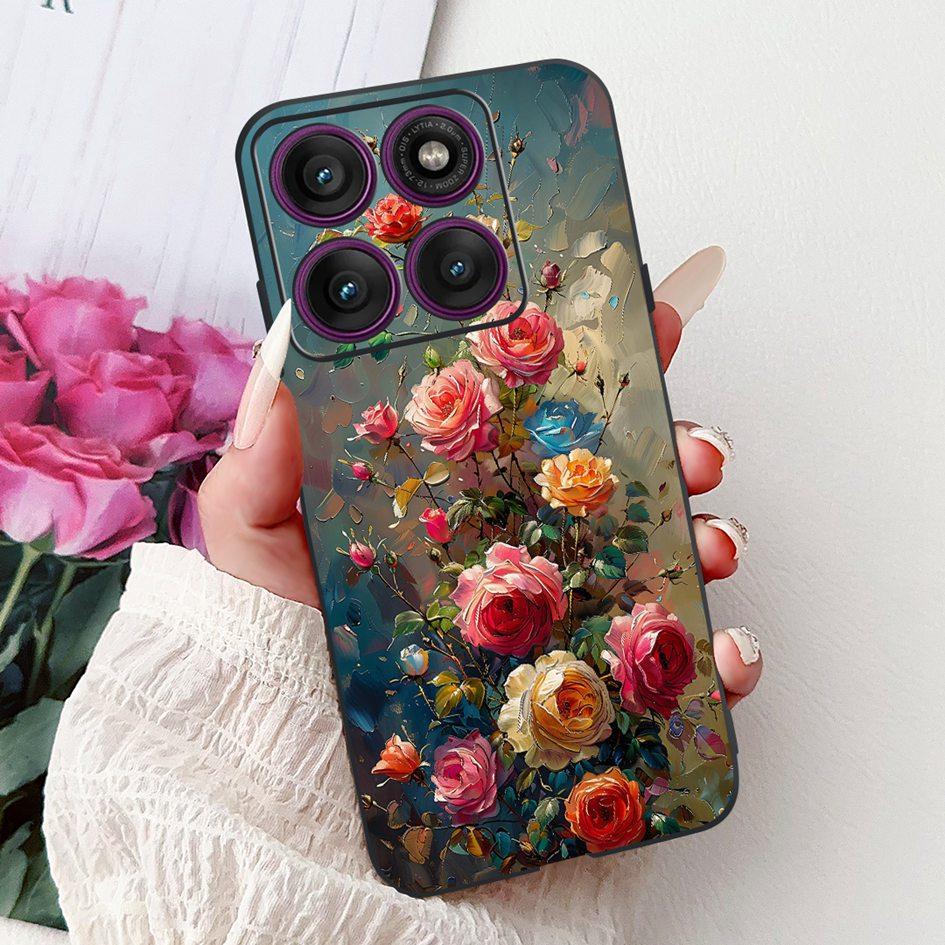 For Motorola Moto Edge 60 Pro 2025 Case New Fashion Flower Soft Silicone Protector For Moto Edge 60 Funda Edge60 s Fusion Bumper