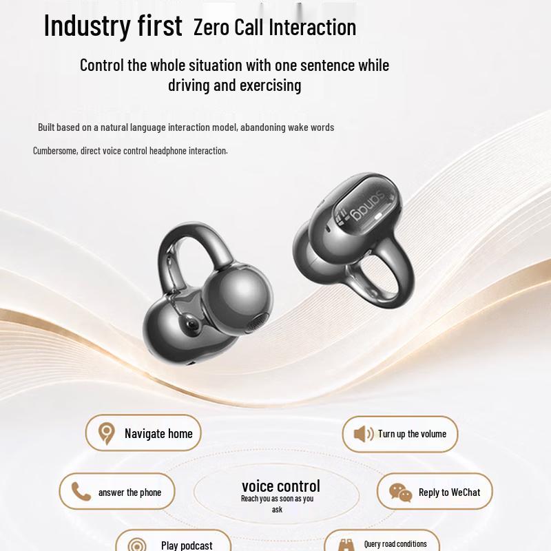 SANAG S8S Ultra AI Open-Ear Clip Bluetooth Headphones