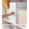 Yamazaki Works Storage Box 2-Piece Set White Approx. W63xD12xH45cm (excluding Handle, Per Piece) Tower Large Capacity Storage Box with