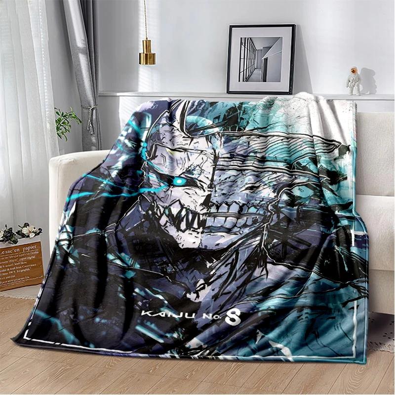 3D Kaiju No.8 Anime Cartoon Soft Flannel Blanket for Bed Bedroom Sofa Picnic,Throw Blanket for Cover Office Gift Kids