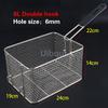 French Fries Frying Basket Net  Food Basket Stainless Steel Fry Frame Square Oil Filter Frying Basket Frying Screen Strainer