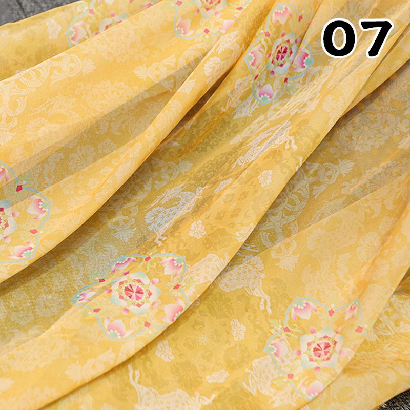100*150cm Chinese Ancient Classical Traditional Chiffon Fabric For Sewing Hanfu Dress Horse Face Skirts Stage Costume