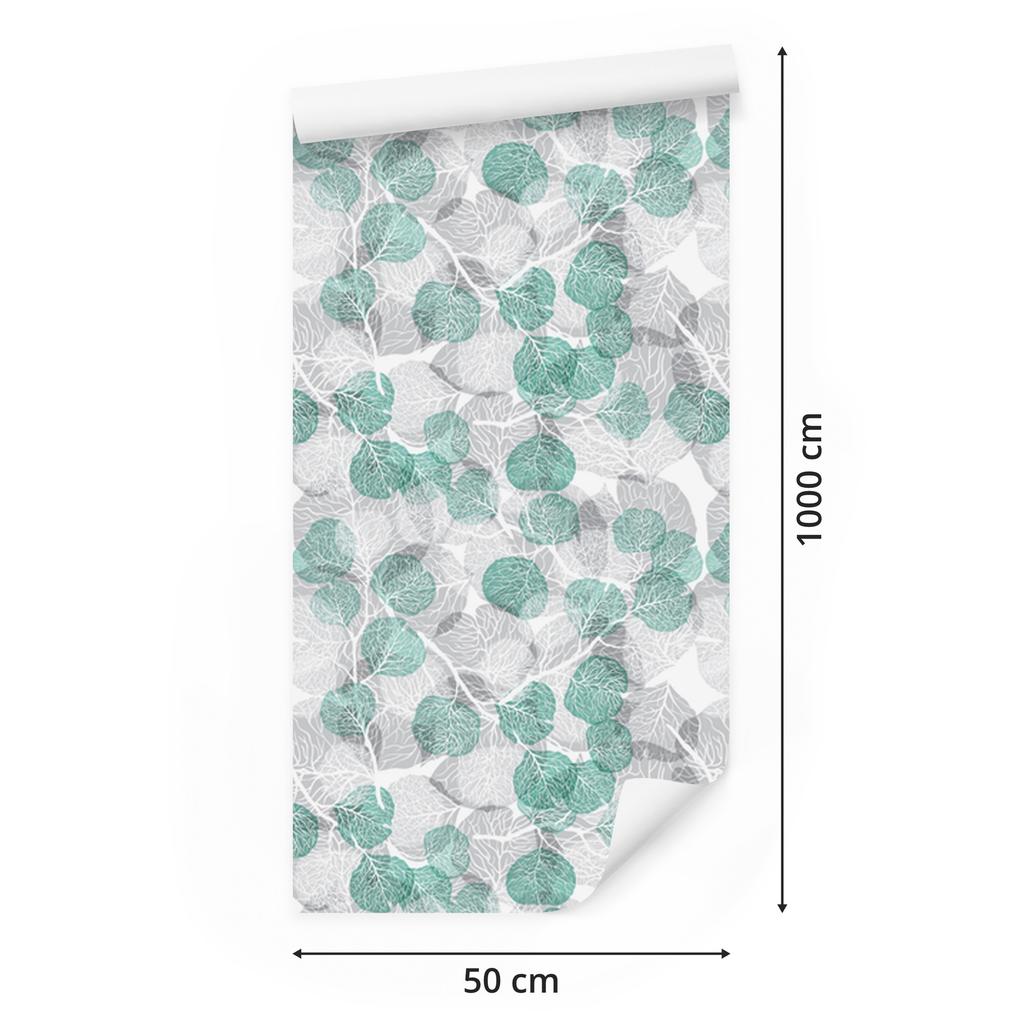 Drawn Leaves Wallpaper for Living Room and Bedroom 50x1000