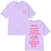 Rapper Jul Love Jul Fashion Graphic T-shirt Women Hip Hop Short Sleeve Cotton Aesthetic Trendy T-shirts Streetwear