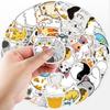 50PCS Waterproof Cute Fat Cat Stickers Cartoon Graffiti Suitcase Notebook Mobile Phone Fridge Water Cup - Bulk  Pack