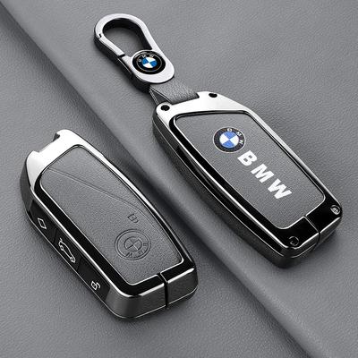 Car Sticker Hot 2025 Genuine Leather Car Remote Key Case Fob Cover Keychain Ring For I7 X7 G07 LCI I20 U11 IX X1 7 Series G7
