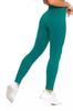 MORAJ Women's Sports Leggings, Fitted, Ribbed, High Waist, L/XL, GREEN
