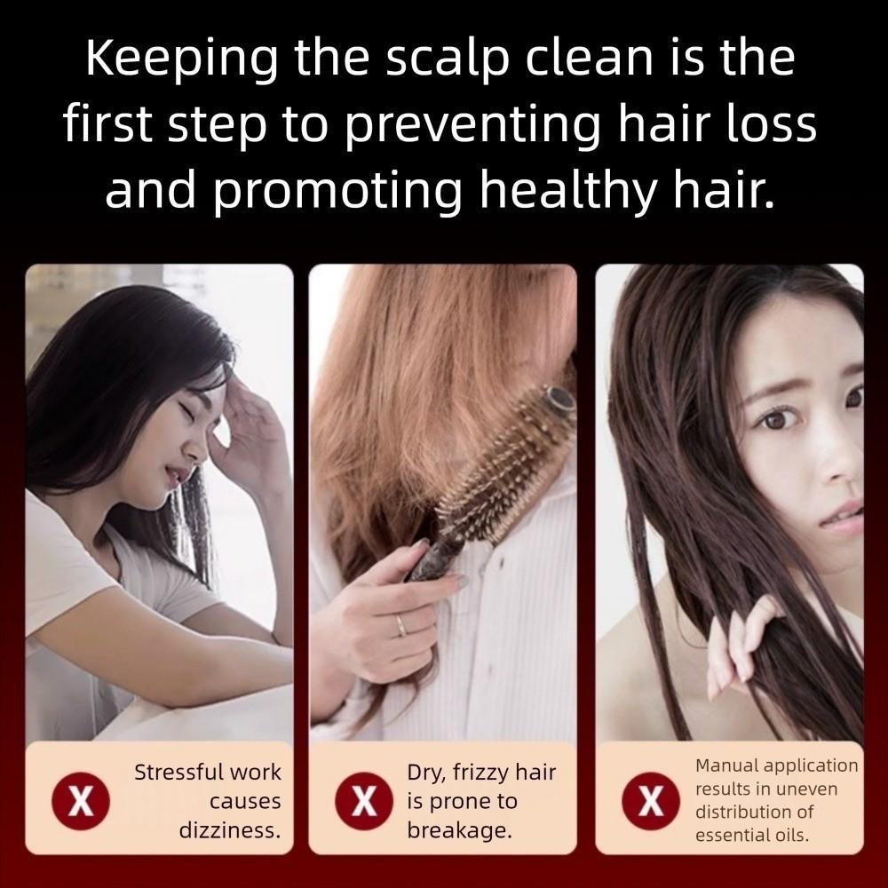 Therapy Hair Scalp Massaging Brush Oil Applicator Red Light Hair Comb  for Anti-Hair Loss