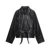 2026 New, European and American Style Short Version Lace-up Leather Jacket 04705525800