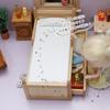 Moin moin Miniaturmöbel Puppenhaus Aufbewahrungsschublade Bewegliches Bettgestell Kissen Einfach Holz Natur Braun Weiß 2311mini37 1/12 112 (Futon &