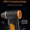 High Speed Rechargeable Handheld Fan 130000 RPM Featuring 5 Adjusted Speeds Turbos Mode And Long Terms 8000mAh Battery