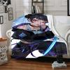 1Pc Nightshade Warrior'S Dawn Flannel Blanket, Soft And Comfortable, Casual Warm, Camping Travel, Christmas, Halloween Xmas Gift L179