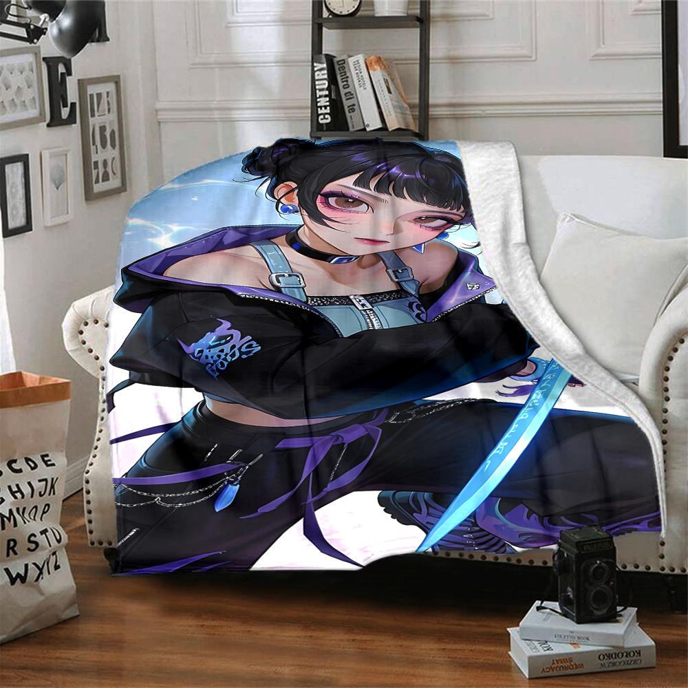 1Pc Nightshade Warrior'S Dawn Flannel Blanket, Soft And Comfortable, Casual Warm, Camping Travel, Christmas, Halloween Xmas Gift L179