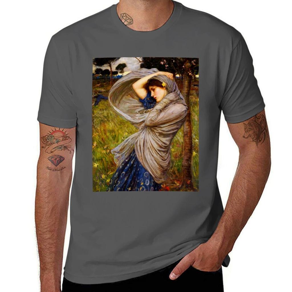 John William Waterhouse Boreas TShirt Work Wear Simple Tee Shirt