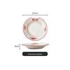 Set di Piatto Rotondo Rosso Ceramica Retrò Doppia Felicità - Piatto Basso, Piatto Piatto, Piatto per Hot Pot, Piatto per Carne, Piatto per Salsa e Piatto per Pesce per Tavola da Ristorante.
