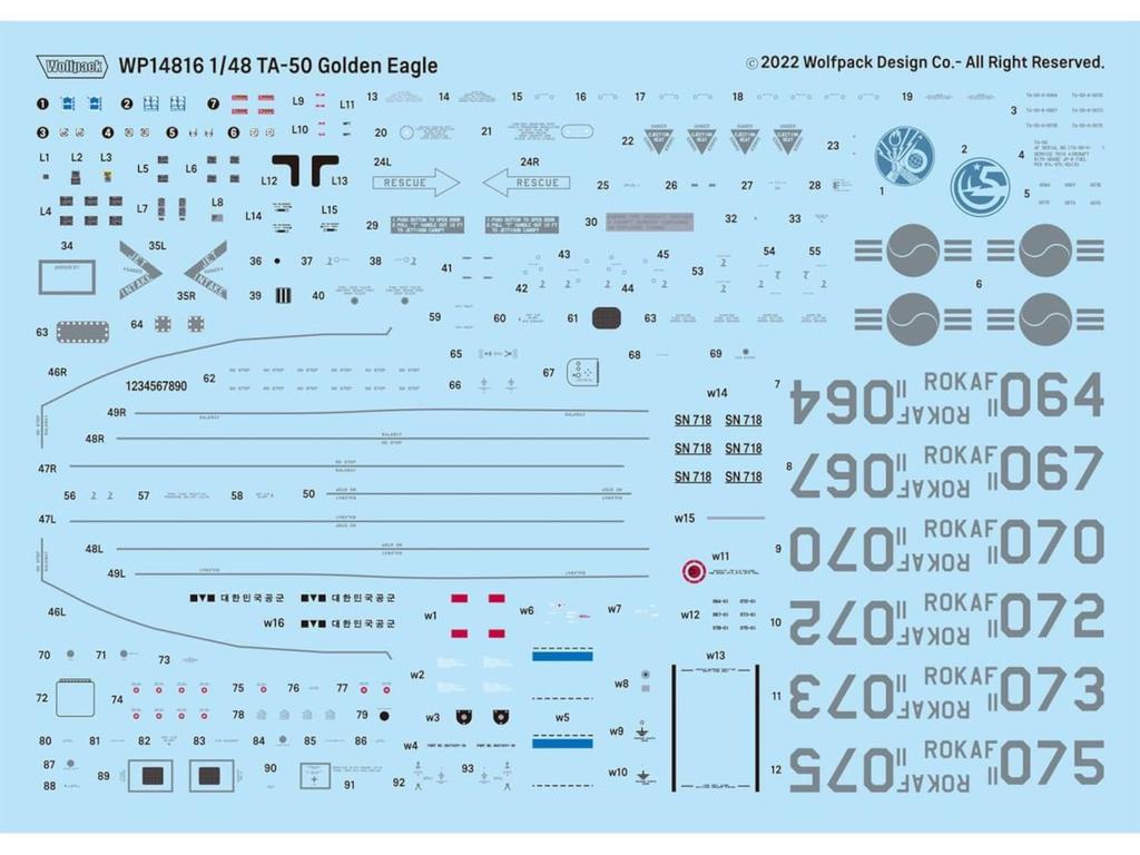 Wolfpack Design 1/48 Scale Korean Air Force TA-50 Golden Eagle LIFT Aircraft Premium Edition Plastic Model Kit (WOLWP14816) - Pre-painted