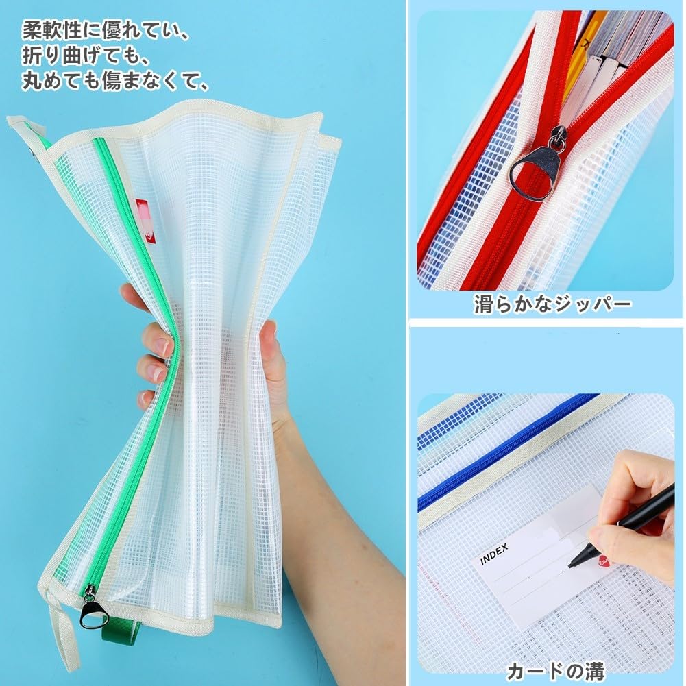 File case with expandable large A4 zipper document set of double with document contact waterproof and classification junior high school high school