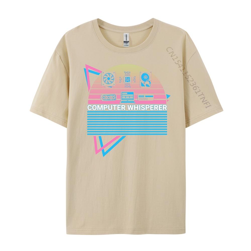 Funny Computer It Computer Whisperer Red And Black Graphic T Shirt Original Tshirt Oversized Design