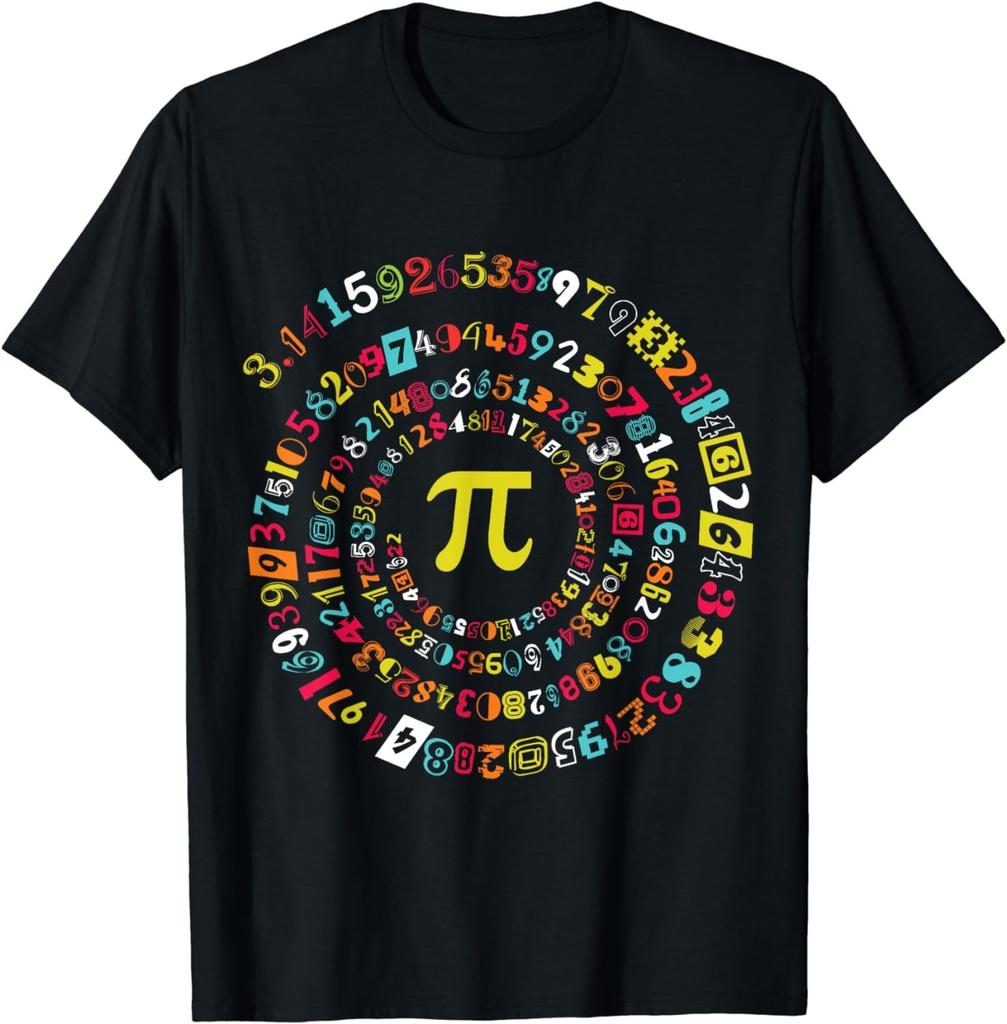 BEST! Funny Pi Day Spiral Pi Math Tee for Pi Day 3.14 Tee S-3XL