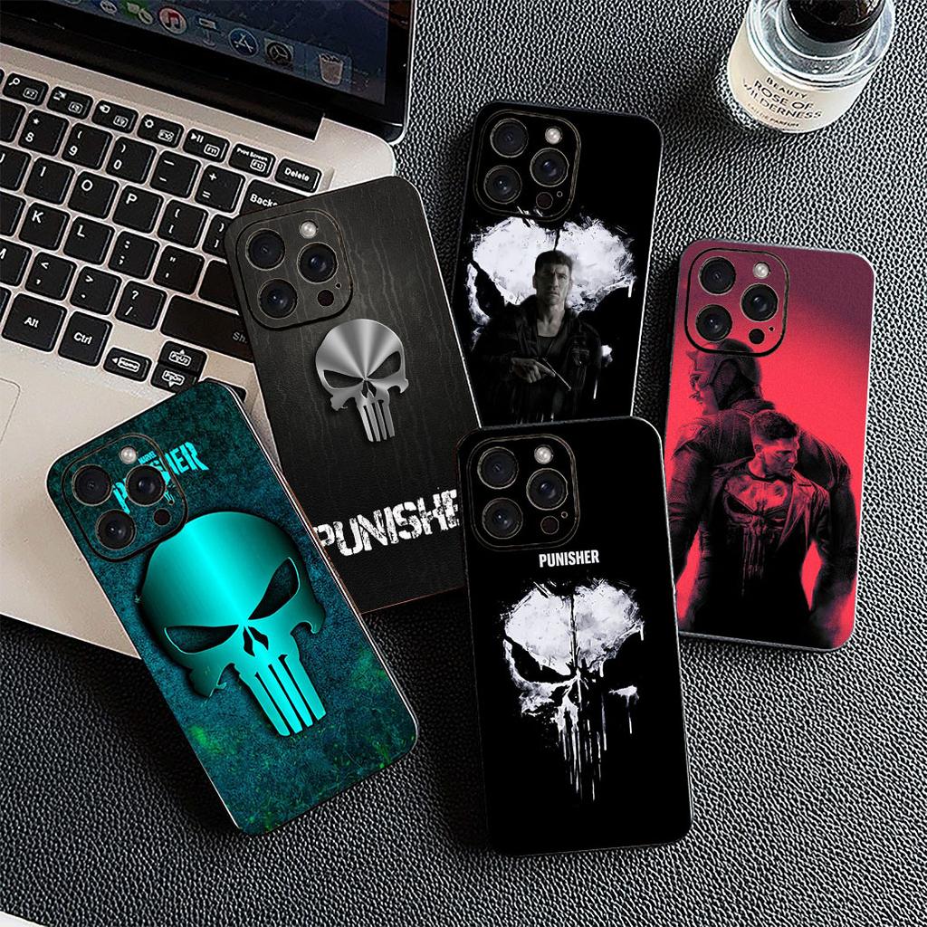 Protective Cover for Xiaomi Redmi Note 12 11 10 A3 Pro 10A 10C 12C Note12 5G 4G Casing Phone Case The Punisher Marvel Skull