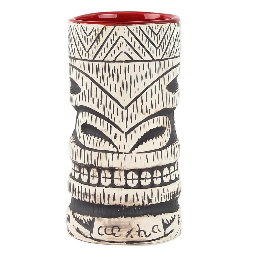 Hawaiian Tiki Zombie Skull Ceramic Cocktail Glass
