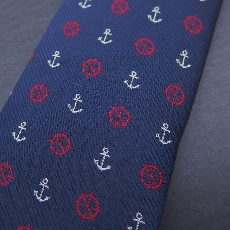 [CUFFSMANIA] Black Anchor Necktie (Narrow Tie)