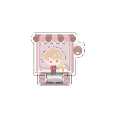 A3! X Sanrio Characters 04 Chigasaki Itaru X Gudetama [Mini Character Illustration] Acrylic Stand Plate