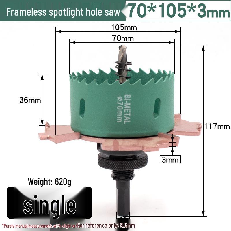 Frameless Downlight Hole Opener for Recessed Box Embedment In Woodworking & Plasterboard