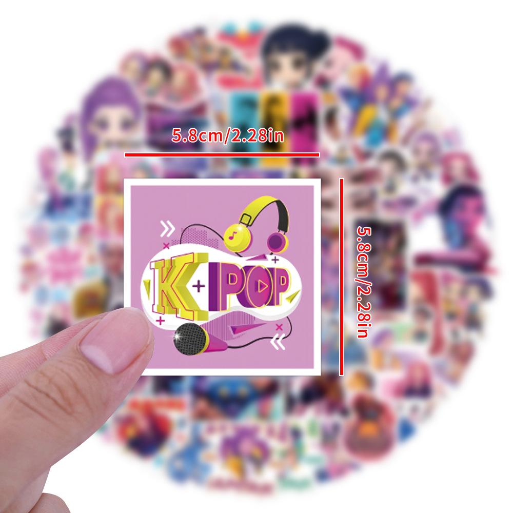 110 Sheets of Animated Movie KPop Demon Hunters Graffiti Stickers for Suitcases and Water Bottles