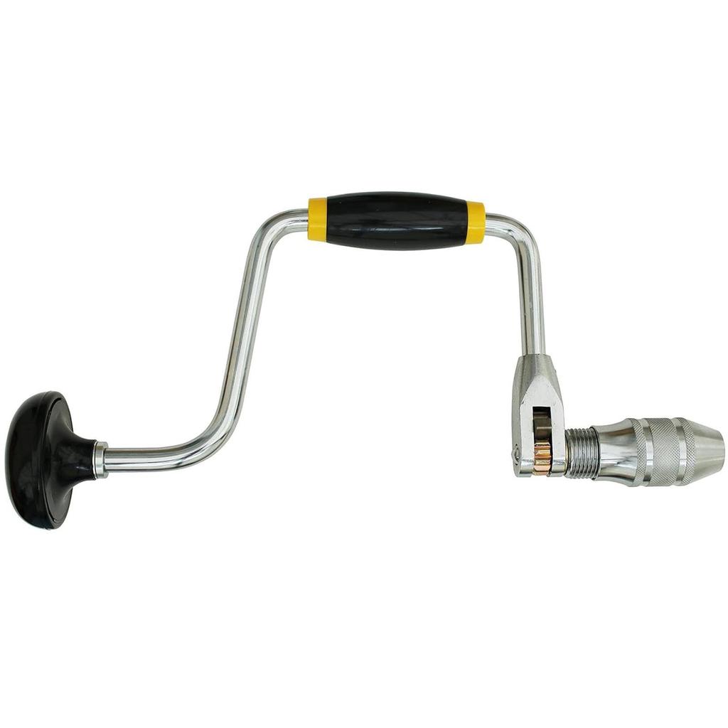 Hand Crank Drill with Comfortable Nonslip Handle Easy To Use Hand Punch Portable Tool for Wood Metal & Fiberglass