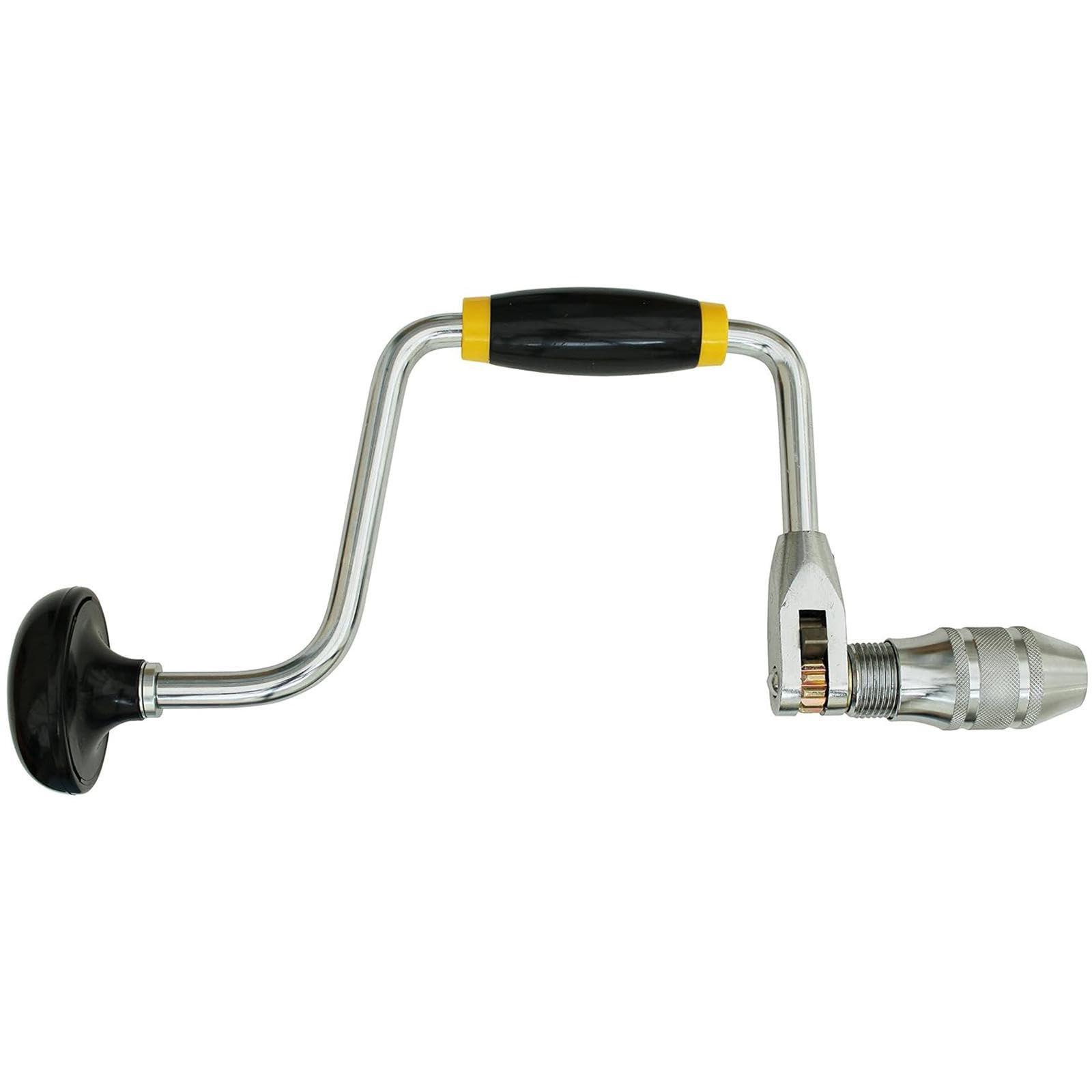 

Hand Crank Drill with Comfortable Nonslip Handle Easy To Use Hand Punch Portable Tool for Wood Metal & Fiberglass 12