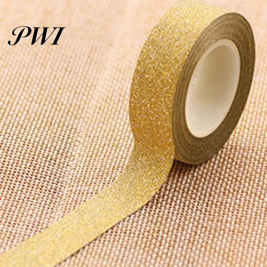 10m Glitter Washi Lepicí papír Maskovací Lepicí páska Štítek Dekorativní DIY Craft