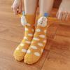 Cute Japanese Soft Comfortable Breathable For Christmas Female Socks Coral Velvet Medium Tube Socks