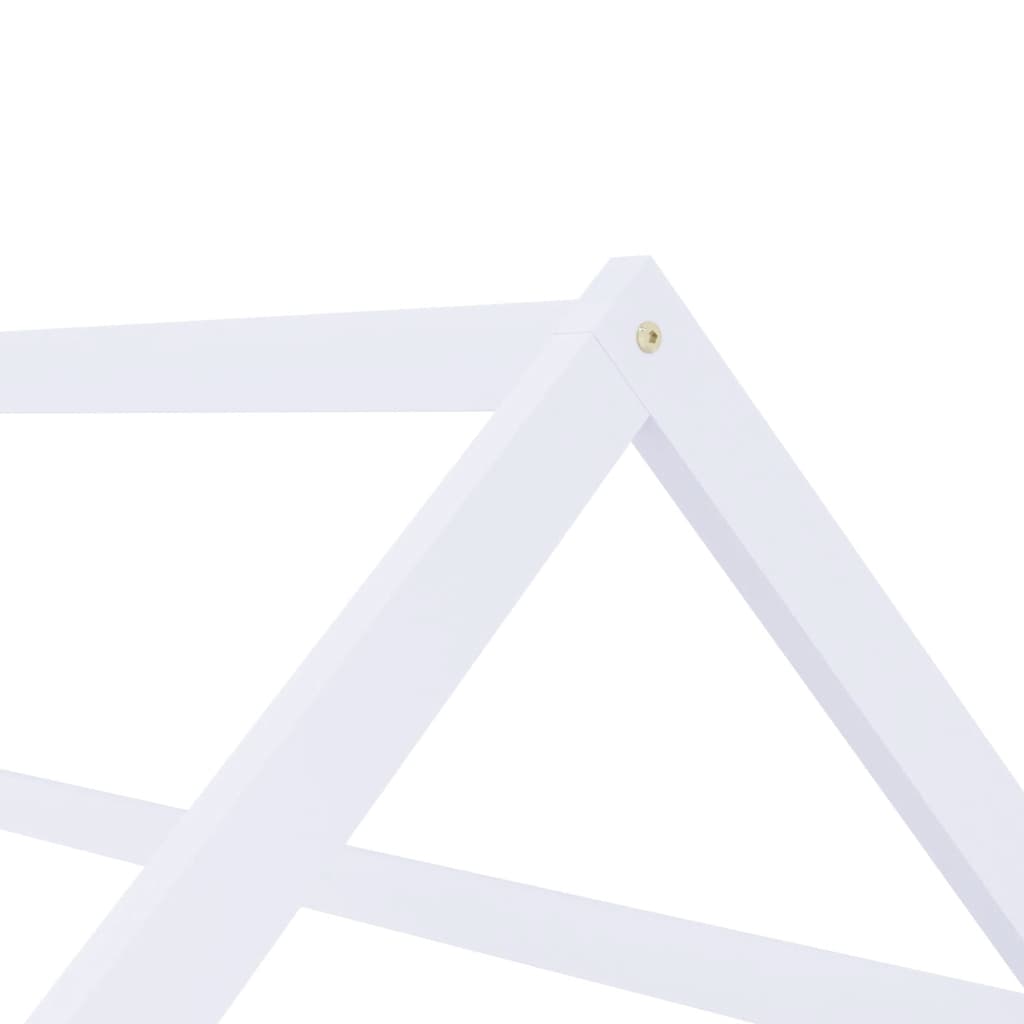 Kids  Bed Frame White Solid Pine Wood 80 x 160 cm