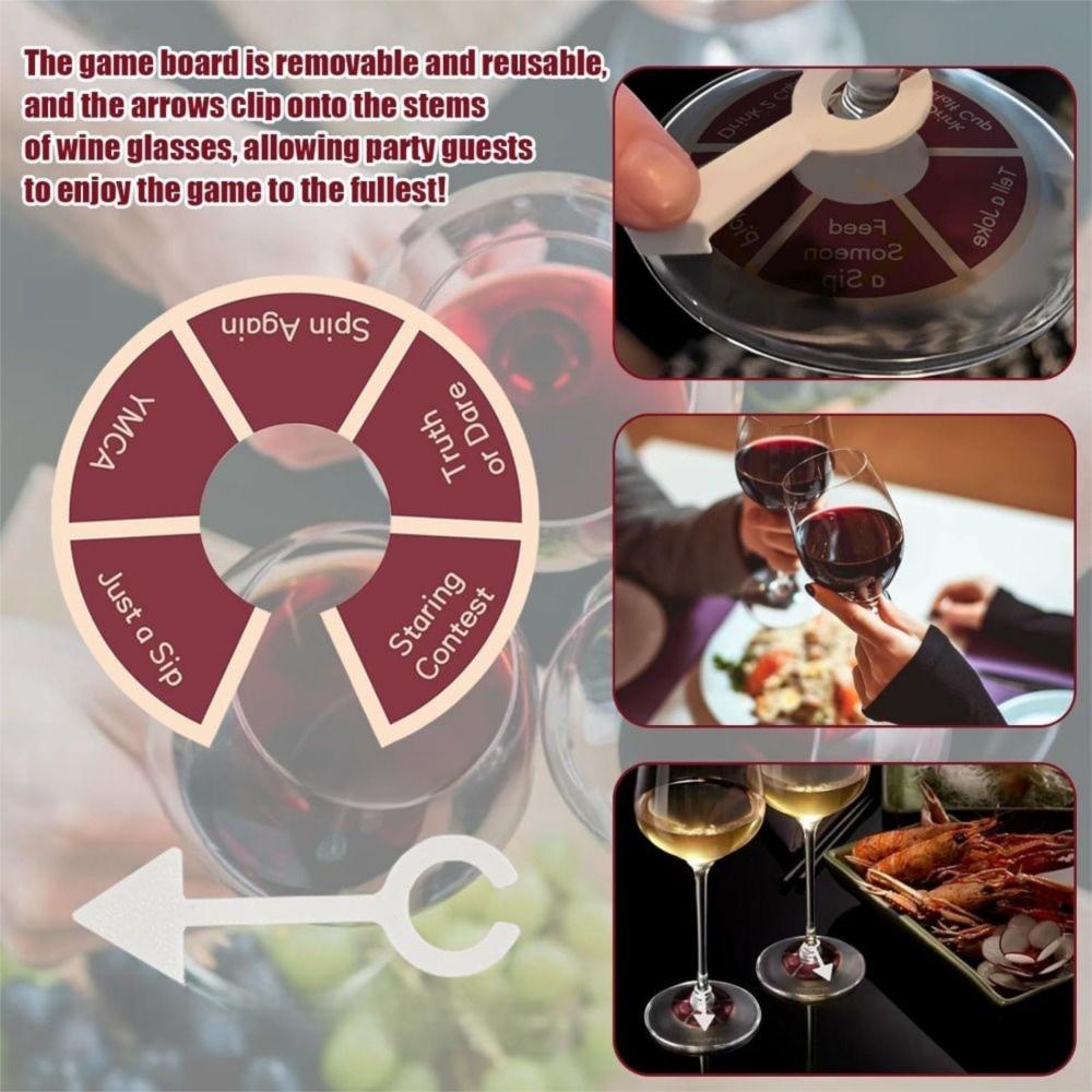 6/12/24Pcs Reusable Drink Roulette Wine Not Spin-Fun Drinking Games  Nightlife Entertainment