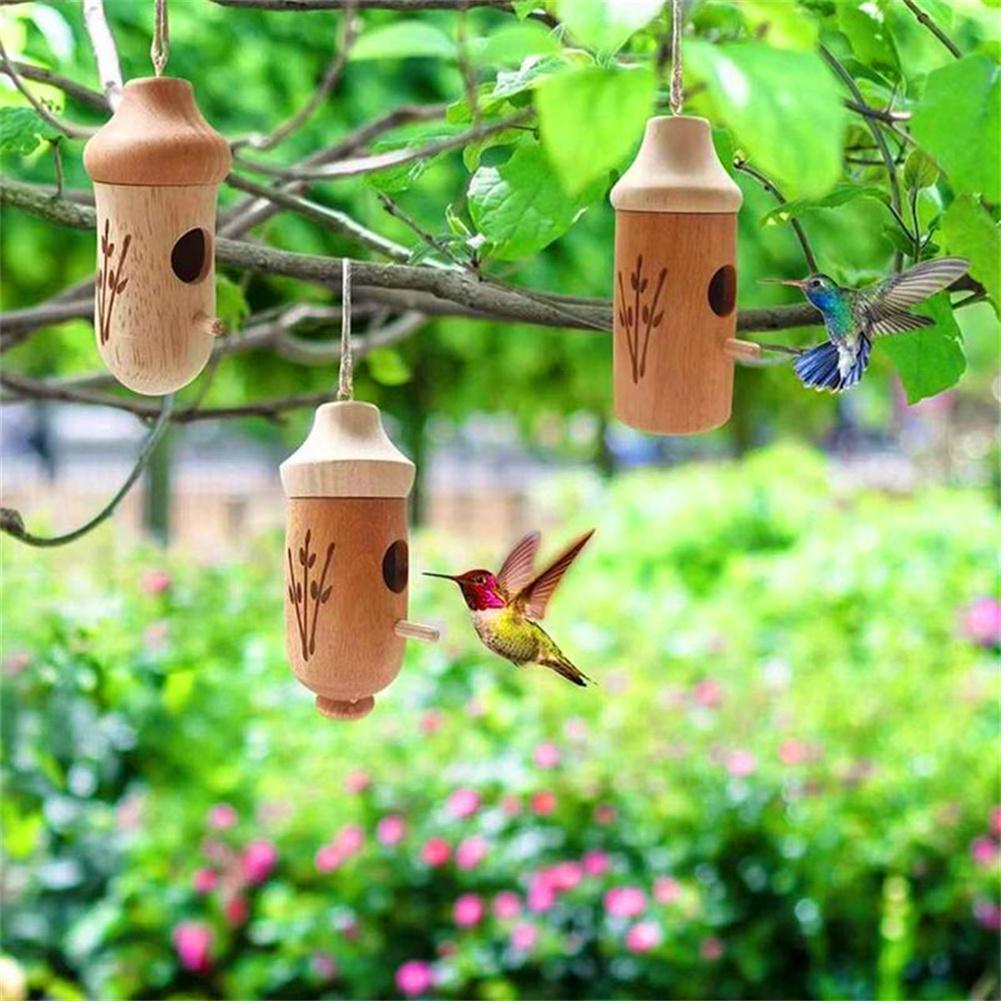 1 Pc Hummingbird House for Outside Hanging & Nesting, Wooden Birdhouse