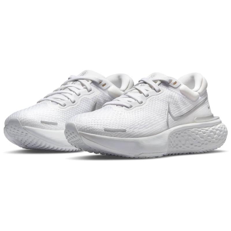 Nike ZoomX Invincible Run Flyknit White Metallic Silver Women's Sneakers casual CT2229-101