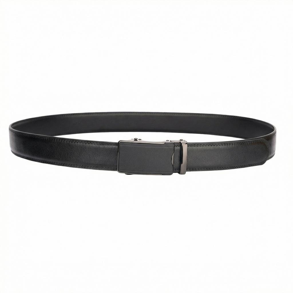 Men'S Belt Cowhide Automatic Buckle Casual High-End Leather Belt Middle-Aged And Young Business Versatile Belt