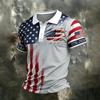 Men's Casual Quick Dry Mesh Golf Polo Shirt Short Sleeve Printed Button Down Lightweight Sportswear Top for Outdoor Activities