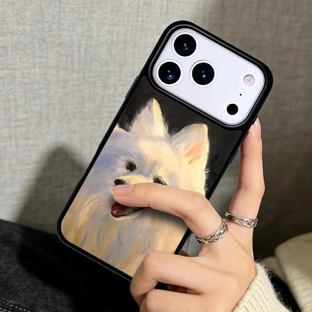 Capa Case for iPhone 17 Air 16 Pro Max 15 Plus 11 13 Mini 14 12 Back Phone Cover Japanese Spitz Dog